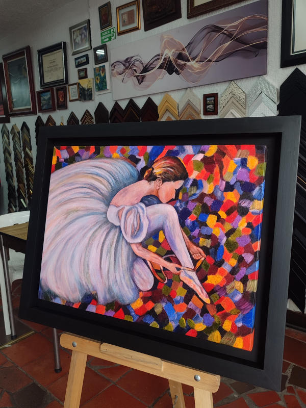Pintura bailarina al óleo