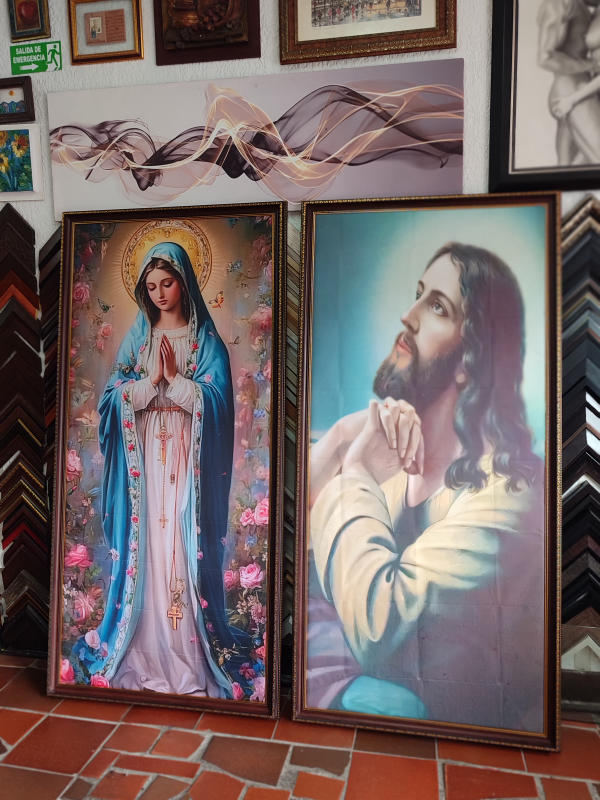 Cuadros Virgen María y Jesús